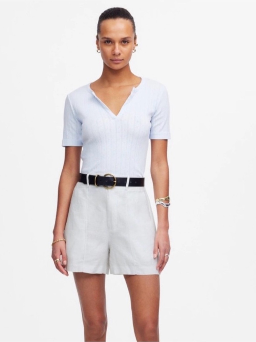 NWT Madewell Fairbanks Linen Shorts Size 2 Relaxed Summer